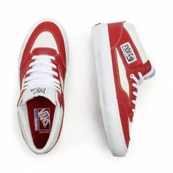 Vans Skate Sport Leather Skate Half Cab '92 BMX Shoes-Chili Pepper/White