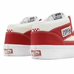 Vans Skate Sport Leather Skate Half Cab '92 BMX Shoes-Chili Pepper/White