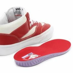 Vans Skate Sport Leather Skate Half Cab '92 BMX Shoes-Chili Pepper/White