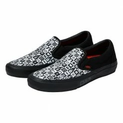 Vans X Cult Slip-On Pro Shoes-Black Checker