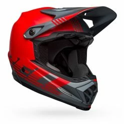 PROTECTIVE GEAR Bell Full-9 Fusion Mips Helmet-Louver Matte Gray/Red