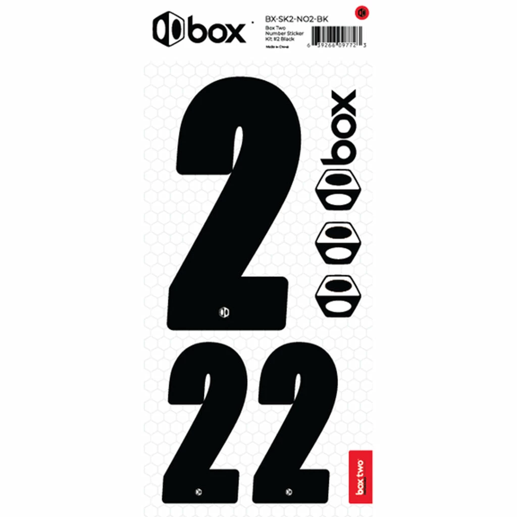 Box Two Number Sticker Set 0-9 3 Box Two Number Sticker Set 0-9