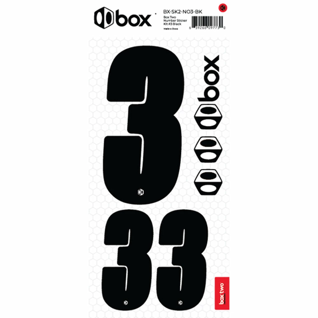 Box Two Number Sticker Set 0-9 4 Box Two Number Sticker Set 0-9