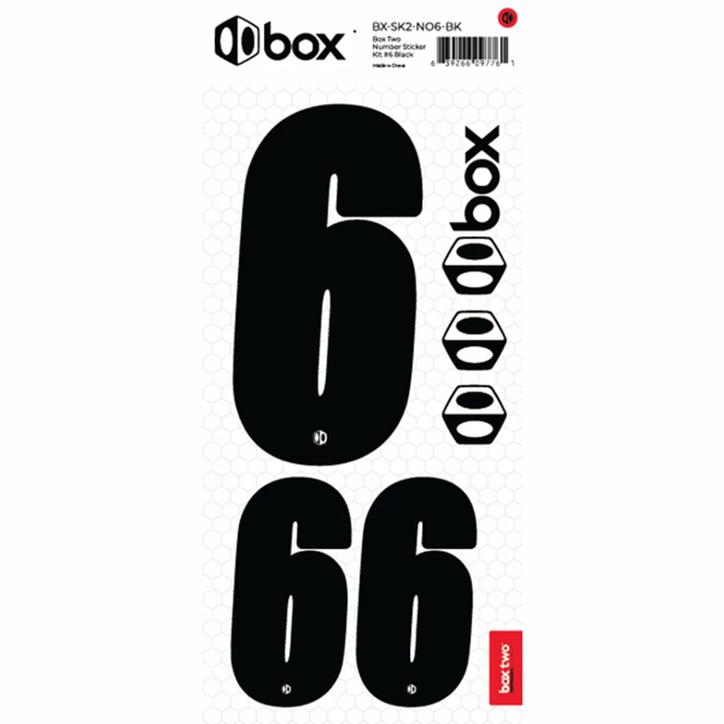 Box Two Number Sticker Set 0-9 7 Box Two Number Sticker Set 0-9