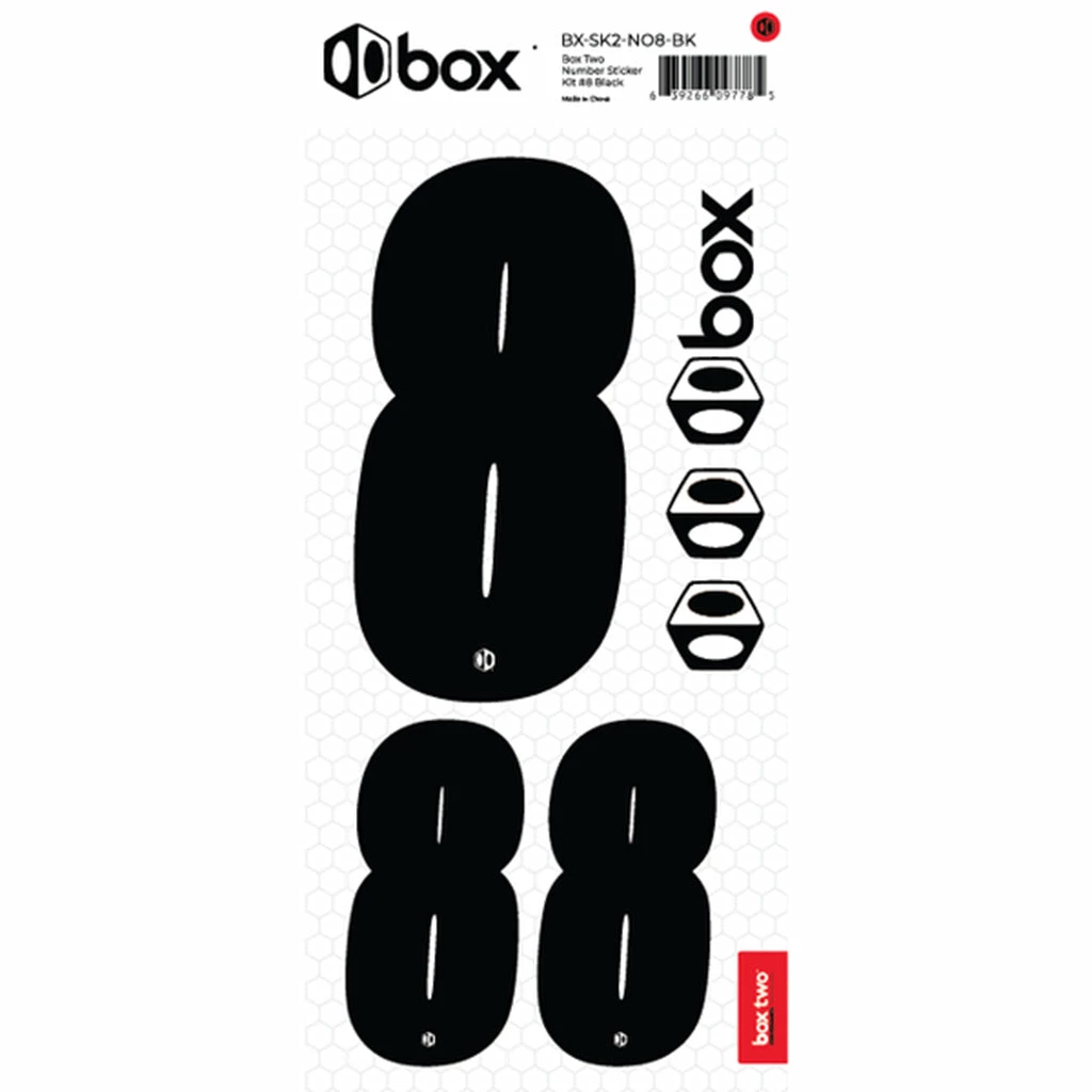 Box Two Number Sticker Set 0-9 9 Box Two Number Sticker Set 0-9