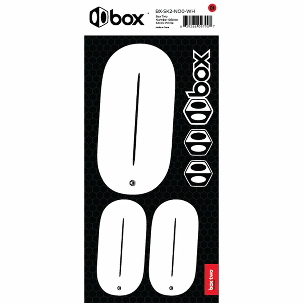 Box Two Number Sticker Set 0-9 12 Box Two Number Sticker Set 0-9