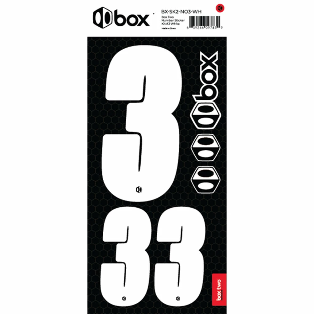 Box Two Number Sticker Set 0-9 14 Box Two Number Sticker Set 0-9