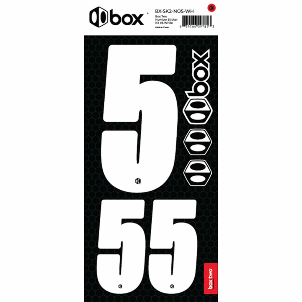 Box Two Number Sticker Set 0-9 16 Box Two Number Sticker Set 0-9