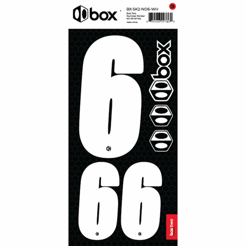 Box Two Number Sticker Set 0-9 17 Box Two Number Sticker Set 0-9