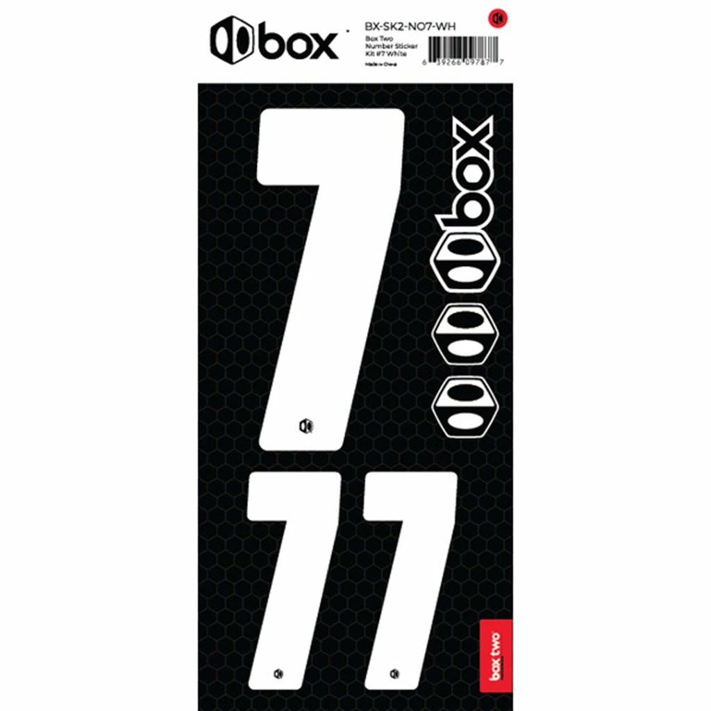 Box Two Number Sticker Set 0-9 18 Box Two Number Sticker Set 0-9