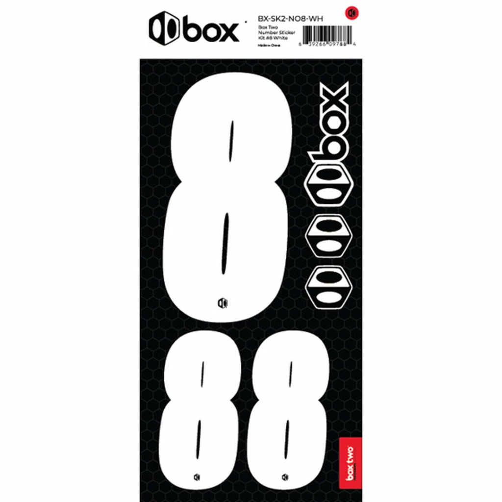 Box Two Number Sticker Set 0-9 19 Box Two Number Sticker Set 0-9