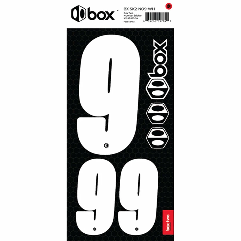 Box Two Number Sticker Set 0-9 20 Box Two Number Sticker Set 0-9