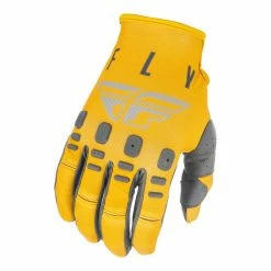 Fly Racing Kinetic K121 BMX Race Gloves-Mustard/Stone/Grey RACE WEAR