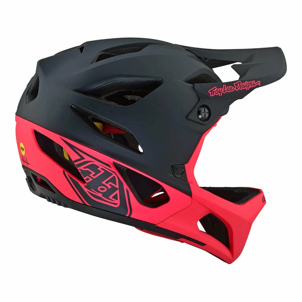 Troy Lee Designs 2019 Stage MIPS Helmet-Black/Pink PROTECTIVE GEAR 6 Troy Lee Designs 2019 Stage MIPS Helmet-Black/Pink PROTECTIVE GEAR