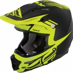 Fly Racing F2 Carbon Dubstep Helmet, X-Small, Matte Black/Hi-Vis PROTECTIVE GEAR