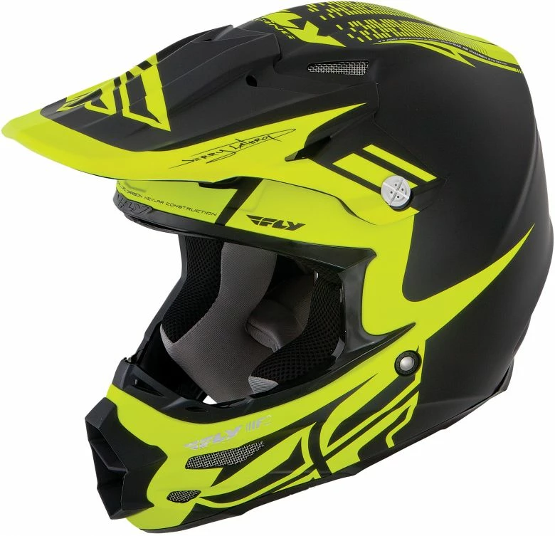 Fly Racing F2 Carbon Dubstep Helmet, X-Small, Matte Black/Hi-Vis PROTECTIVE GEAR 1 Fly Racing F2 Carbon Dubstep Helmet, X-Small, Matte Black/Hi-Vis PROTECTIVE GEAR