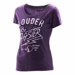 Troy Lee Women's Louder Scoop Neck T-Shirt-Purple APPAREL