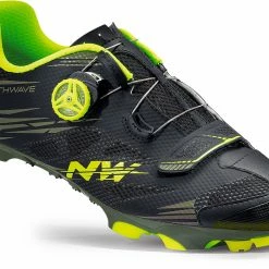 Northwave Scorpius 2 Plus Clipless Shoes-Military Black/Flo Yellow