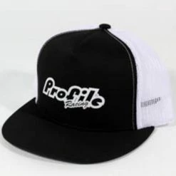 Profile Trucker Snapback Hat - Black/White