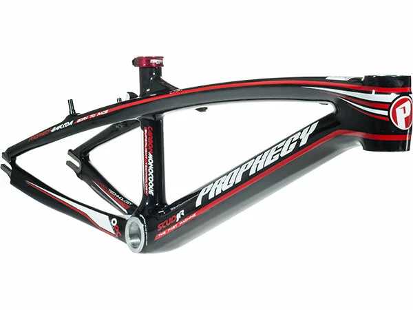 FRAMES Prophecy Scud Carbon BMX Race Frame-Junior-Limited Edition Gloss Black/Red/White 1 FRAMES Prophecy Scud Carbon BMX Race Frame-Junior-Limited Edition Gloss Black/Red/White