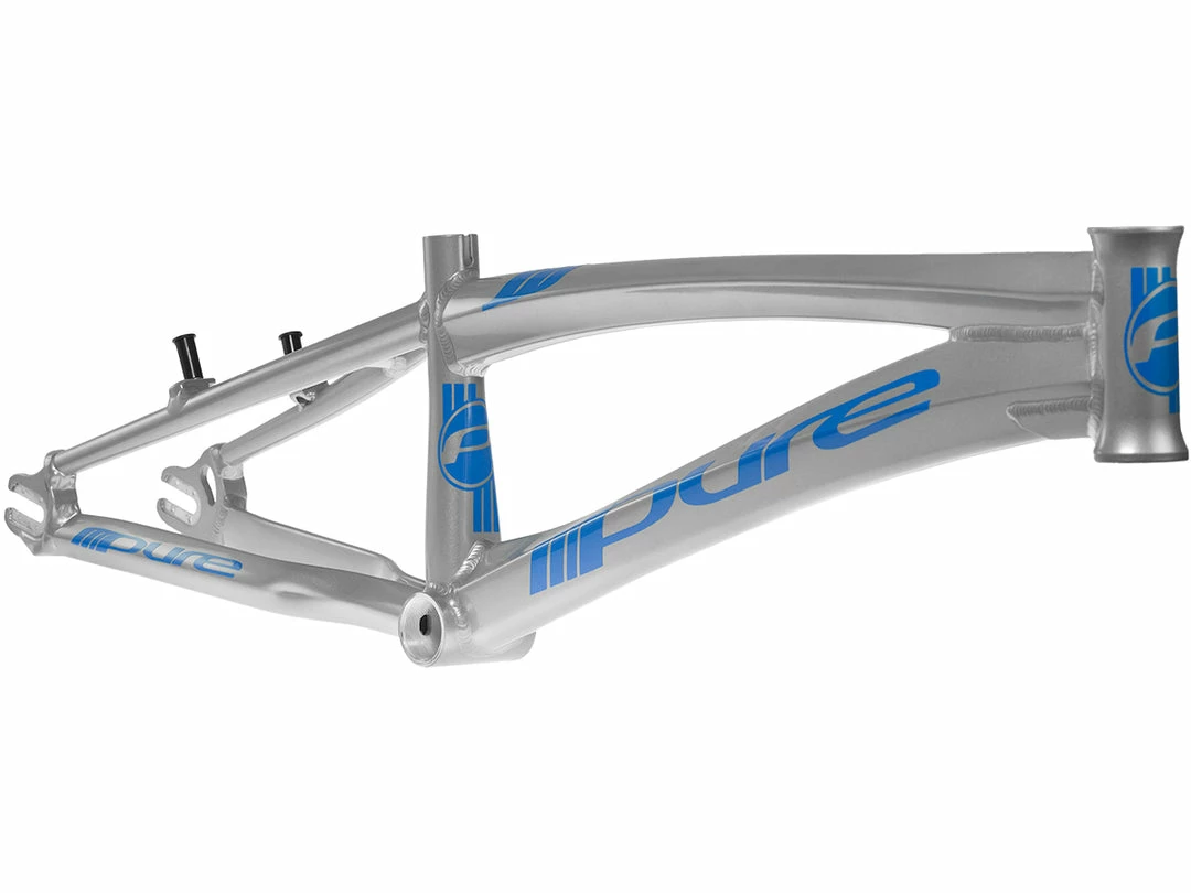 FRAMES Pure V4 BMX Race Frame-Silver/Blue 1 FRAMES Pure V4 BMX Race Frame-Silver/Blue