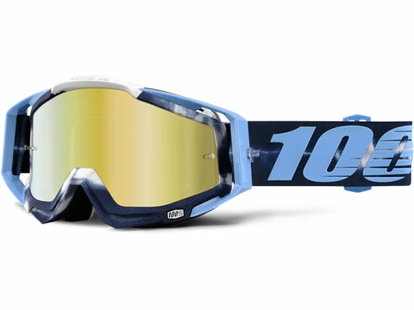 PROTECTIVE GEAR 100% Racecraft Goggles-TieDye-Mirrored Gold Lens 1 PROTECTIVE GEAR 100% Racecraft Goggles-TieDye-Mirrored Gold Lens