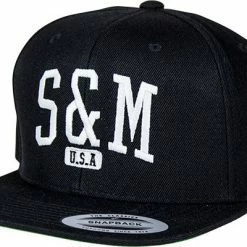 S&M Crew Classic Snapback Hat-Black