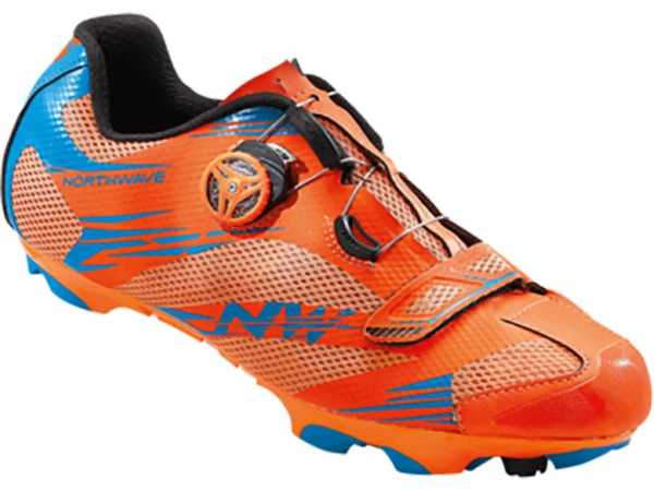 Northwave Scorpius 2 Plus Clipless Shoes-Fluorescent Orange/Blue 1 Northwave Scorpius 2 Plus Clipless Shoes-Fluorescent Orange/Blue