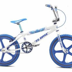 RACE BIKES SE Racing Ripper Looptail BMX Bike-White/Blue