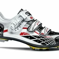 SIDI Spider SRS Clipless Shoes-White/Black/Red