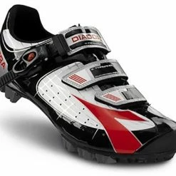 Diadora X-Tornado Clipless Shoes-White/Black/Red