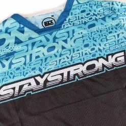 Stay Strong Mash Up Race Jersey-Teal/Black