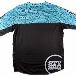 Stay Strong Mash Up Race Jersey-Teal/Black