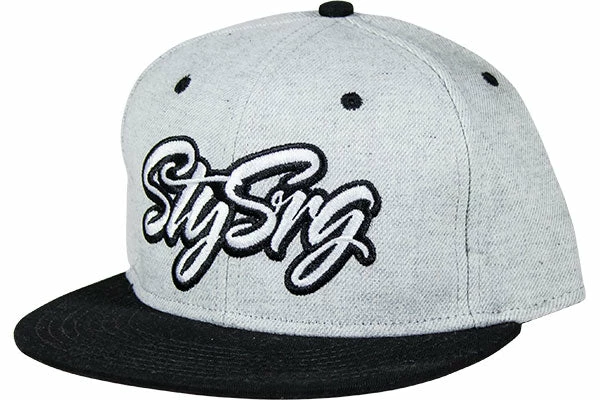 Stay Strong Snapback Hat-Grey/Black 1 Stay Strong Snapback Hat-Grey/Black