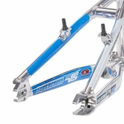 FRAMES Supercross Envy V5 BMX Race Frame-Mirror Polished/Blue Stickers 6 FRAMES Supercross Envy V5 BMX Race Frame-Mirror Polished/Blue Stickers