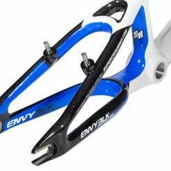 Supercross Envy BLK Carbon Fiber BMX Race Frame-Carbon/White/Cyan