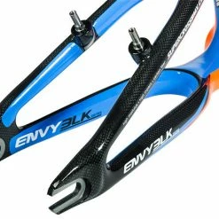 Supercross Envy BLK Carbon Fiber BMX Race Frame-Carbon/Cyan/Orange