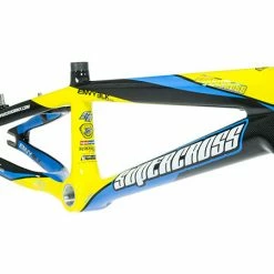Supercross Envy BLK Carbon Fiber Race Frame-Carbon/Cyan/Yellow