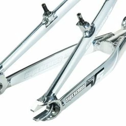 Supercross Envy V5 BMX Race Frame-Mirror Polished/Grey-White Stickers