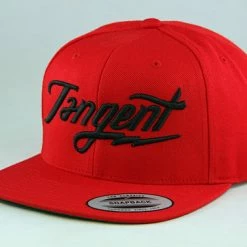Tangent Bolt Snapback Hat-OSFA-Red/Black APPAREL