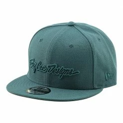 Troy Lee Classic Signature Snapback Hat-Pine Needle Green APPAREL