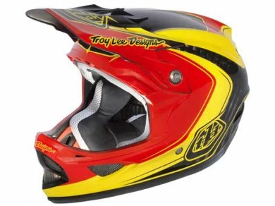 Troy Lee 2013 D3 Carbon Helmet-Mirage Red/Yellow 2 Troy Lee 2013 D3 Carbon Helmet-Mirage Red/Yellow