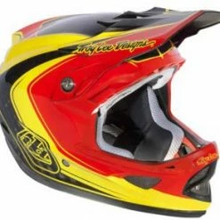 Troy Lee 2013 D3 Carbon Helmet-Mirage Red/Yellow