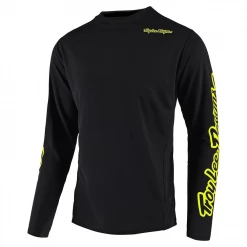 Troy Lee Sprint Jersey-Black/Flo Yellow RACE WEAR