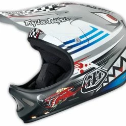 PROTECTIVE GEAR Troy Lee 2014 D2 P-51 Composite Helmet-Matte Gray