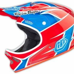 Troy Lee 2014 D2 Turbo Composite Helmet-Red/White/Blue PROTECTIVE GEAR