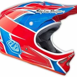 Troy Lee 2014 D2 Turbo Composite Helmet-Red/White/Blue PROTECTIVE GEAR