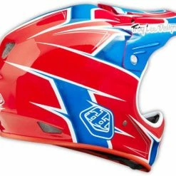 Troy Lee 2014 D2 Turbo Composite Helmet-Red/White/Blue PROTECTIVE GEAR