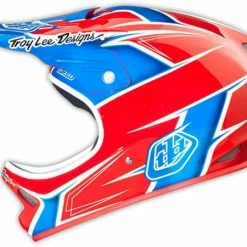 Troy Lee 2014 D2 Turbo Composite Helmet-Red/White/Blue PROTECTIVE GEAR