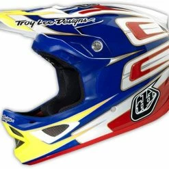 PROTECTIVE GEAR Troy Lee 2014 D3 Speed Composite Helmet-Blue/White